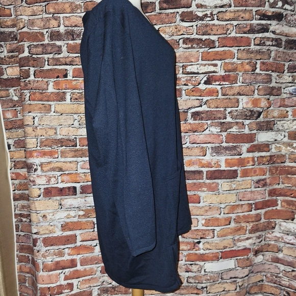 J Jill  Women's  Cardigan Sweater Lingline Duster SIZE XL Black - Picture 3 of 7